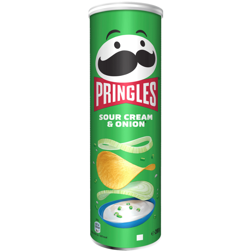 چیپس پرینگلز Pringles با طعم پیازوخامه ترش